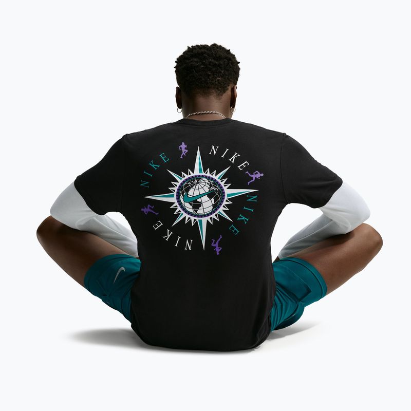 Vyriški bėgimo marškinėliai Nike Dri-Fit Graphic black/action grape 5