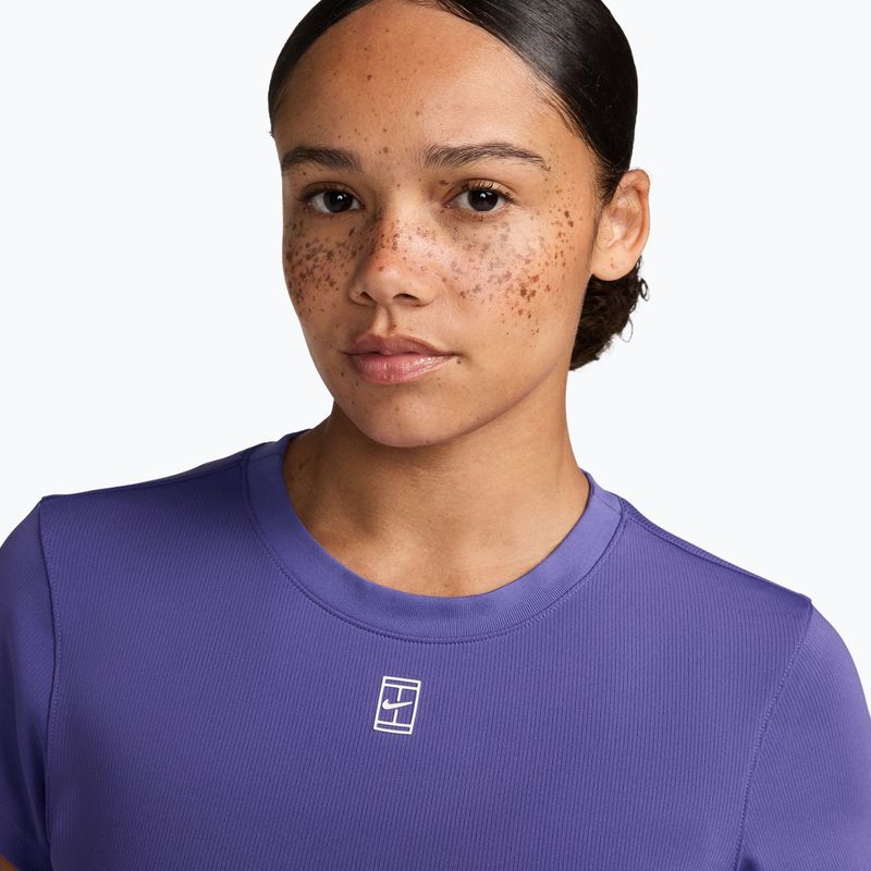 Moteriški teniso marškinėliai Nike Court Advantage dark iris/white 3