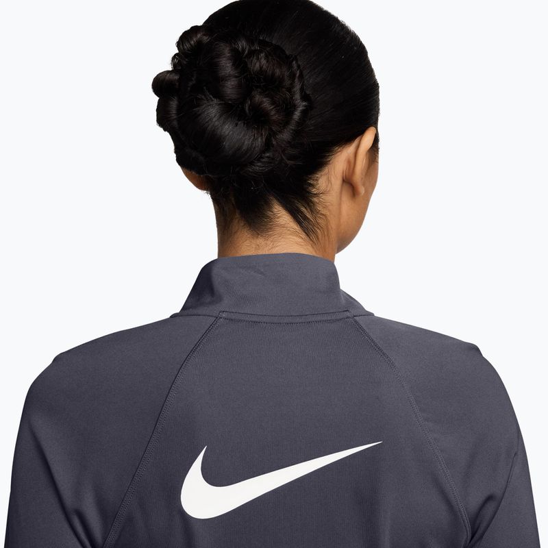 Moteriški bėgimo marškinėliai su ilgomis rankovėmis  Nike Tempo Swoosh Run Dri-Fit 1/4-Zip LS gridiron/white 3