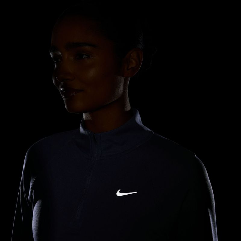 Moteriški bėgimo marškinėliai su ilgomis rankovėmis  Nike Tempo Swoosh Run Dri-Fit 1/4-Zip LS gridiron/white 4