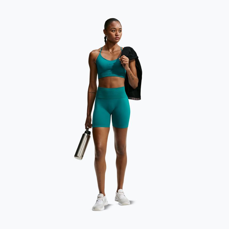 Moteriški šortai Nike Pro Seamless High-Waisted Biker 5" bright spruce 2