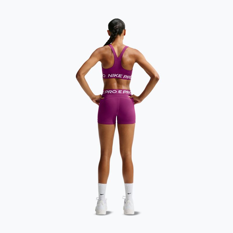 Moteriški šortai Nike Pro Mid-Rise Biker 3" true berry/white 3