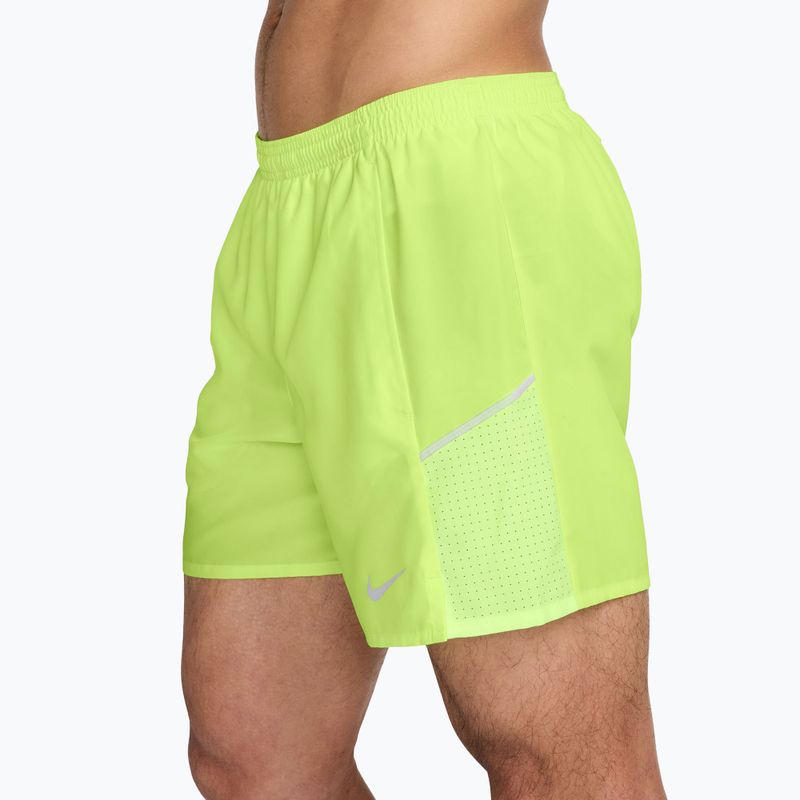 Vyriški šortai Nike Miler Dri-Fit Brief Lined 5" light lemon twist 3