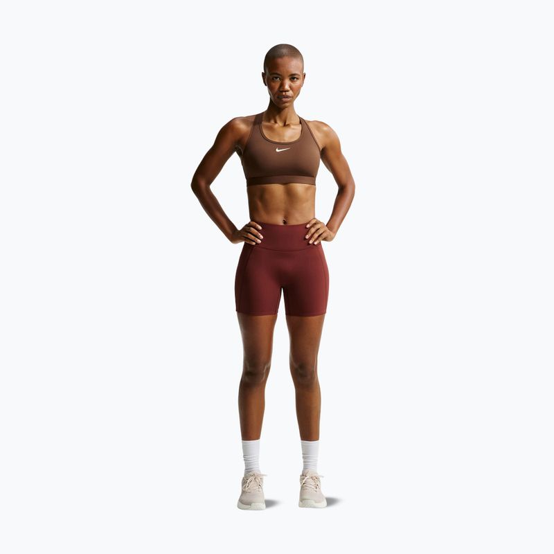 Sportinė liemenėlė moterims Nike Swoosh Medium Support cacao wow/white 2