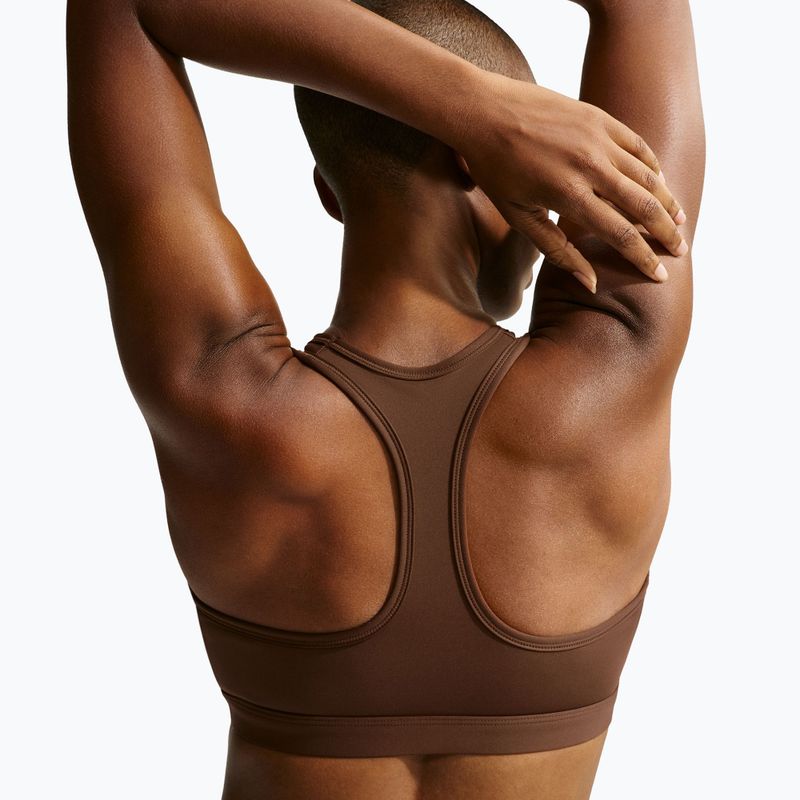 Sportinė liemenėlė moterims Nike Swoosh Medium Support cacao wow/white 5
