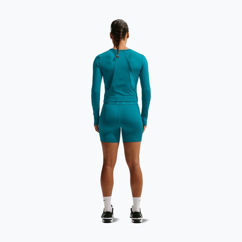 Moteriški treniruočių marškinėliai ilgomis rankovėmis Nike Pro Sculpt bright spruce/bright spruce 3