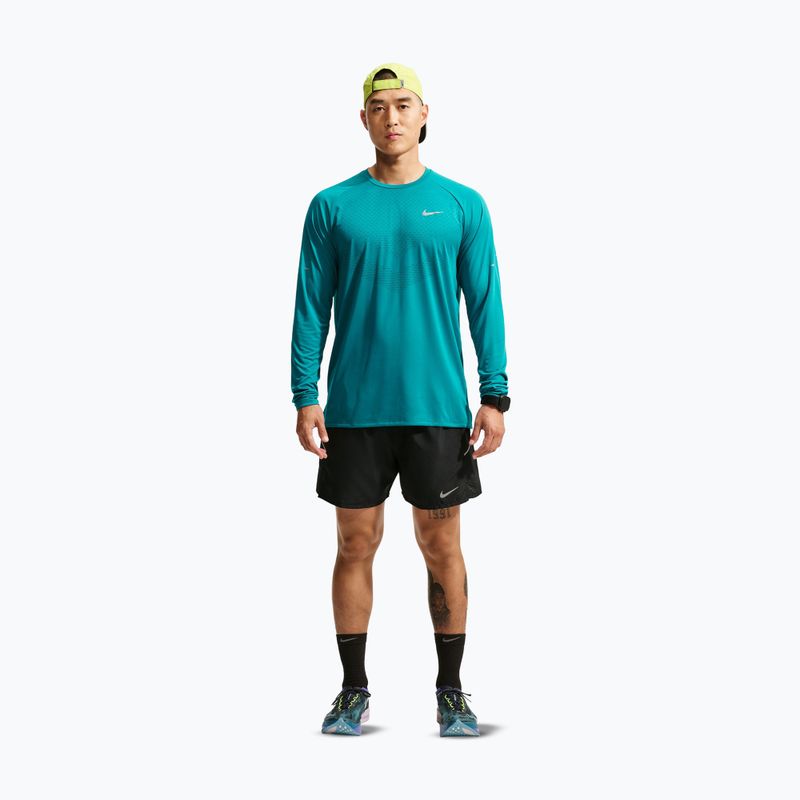 Vyriški bėgimo marškinėliai su ilgomis rankovėmis  Nike Stride bright spruce 2