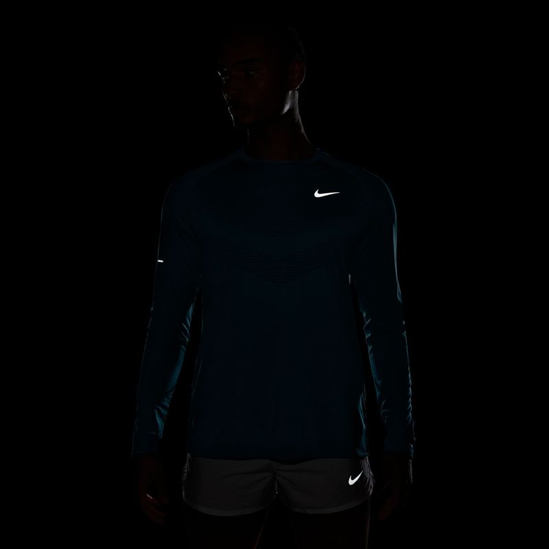 Vyriški bėgimo marškinėliai su ilgomis rankovėmis  Nike Stride bright spruce 6