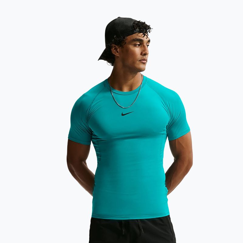 Vyriški treniruočių marškinėliai Nike Pro Dri-Fit Tight SS Fitness energy/black
