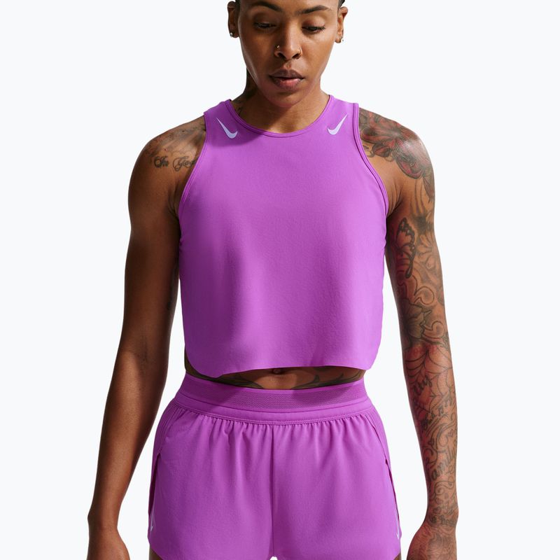 Moteriški bėgimo šortai Nike AeroSwift Dri-Fit ADV Mid-Rise 3" vivid purple/purple pulse 4