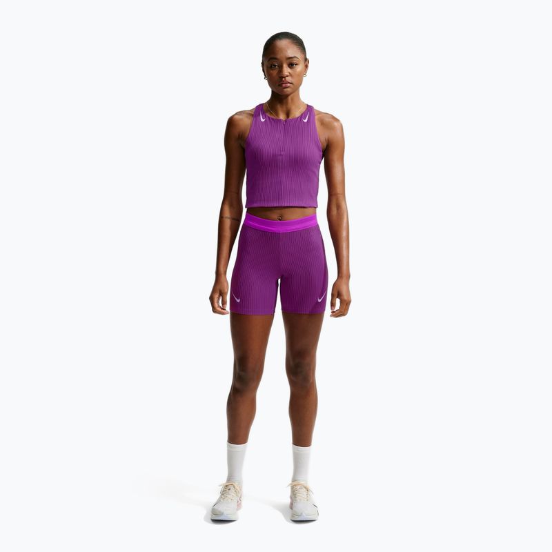Moteriški bėgimo marškinėliai Nike AeroSwift vivid purple/purple pulse 2