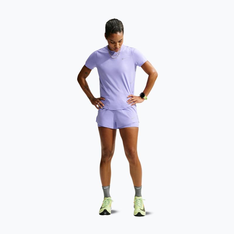 Moteriški bėgimo šortai Nike Swift Mid-Rise 2in1 purple pulse 2