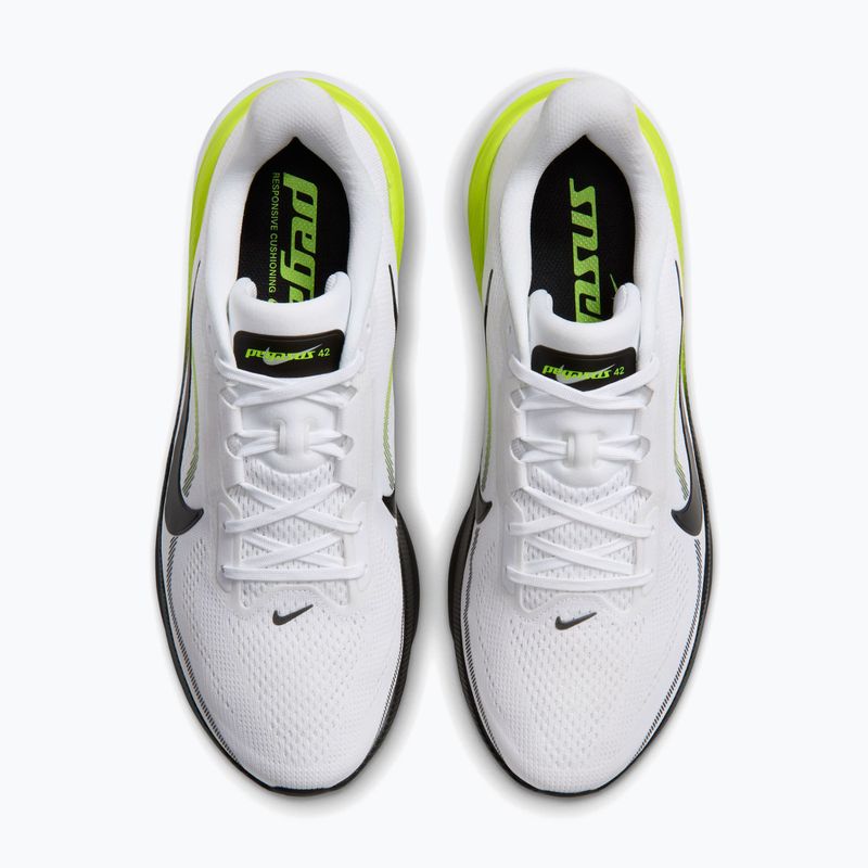 Vyriški bėgimo batai Nike Pegasus 42 white/lemon venom/white/black 4