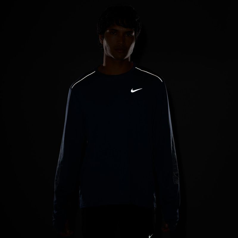 Vyriški bėgimo marškinėliai su ilgomis rankovėmis  Nike Miler new slate 4