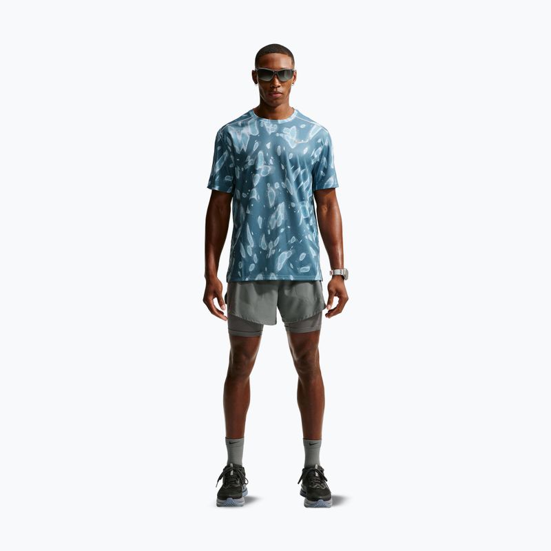 Vyriški bėgimo marškinėliai Nike Miler Dri-Fit UV smokey blue 2