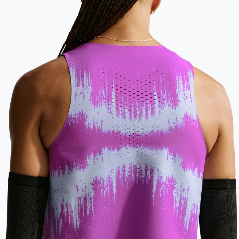 Moteriški bėgimo marškinėliai Nike AeroSwift vivid purple/purple dynasty 6