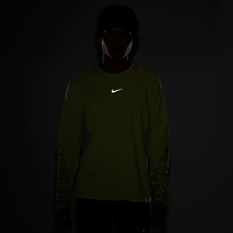 Vyriški bėgimo marškinėliai su ilgomis rankovėmis  Nike Stride light lemon twist/grey fog 7
