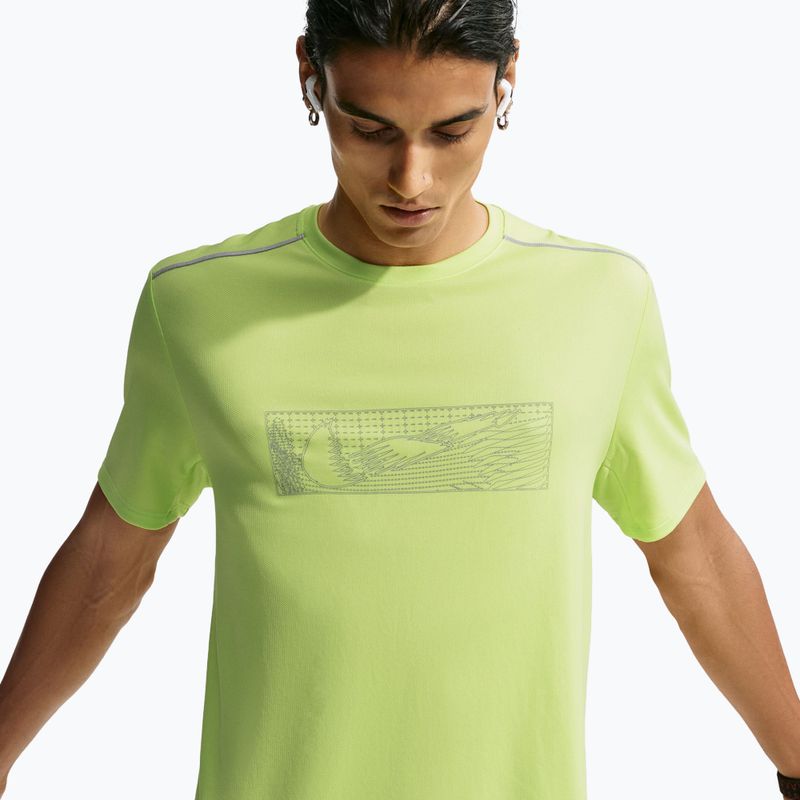 Vyriški bėgimo marškinėliai Nike Miler light lemon twist 4