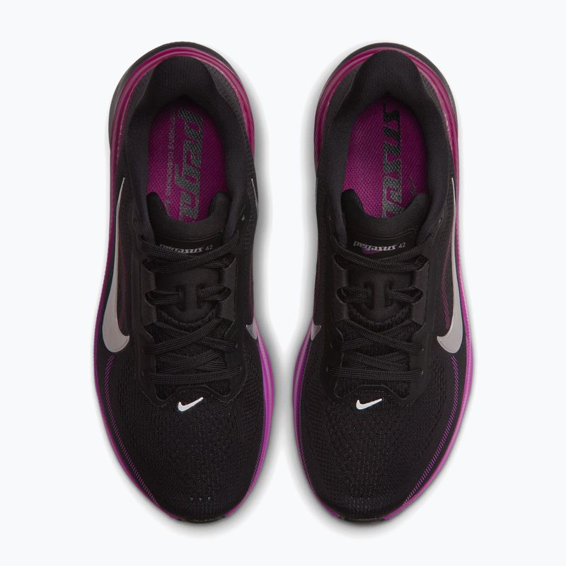 Moteriški bėgimo batai Nike Pegasus 42 black/vivid purple/metallic silver 4