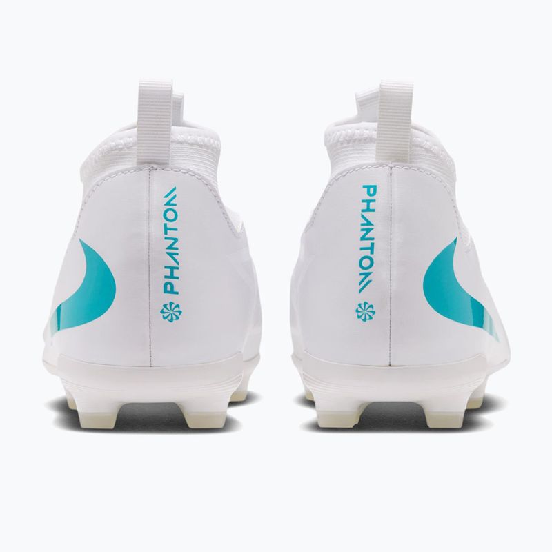 Vaikiški futbolo bateliai Nike Phantom 6 High Academy Jr FG/MG white/white/dusty cactus 2