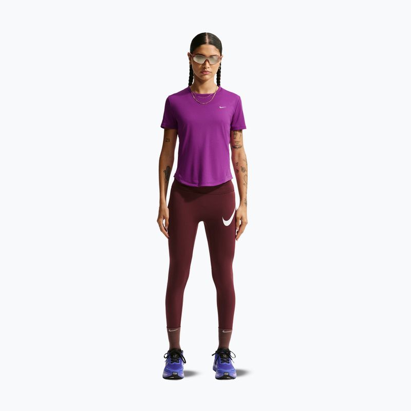 Moteriški bėgimo marškinėliai Nike Tempo SS bold berry 2