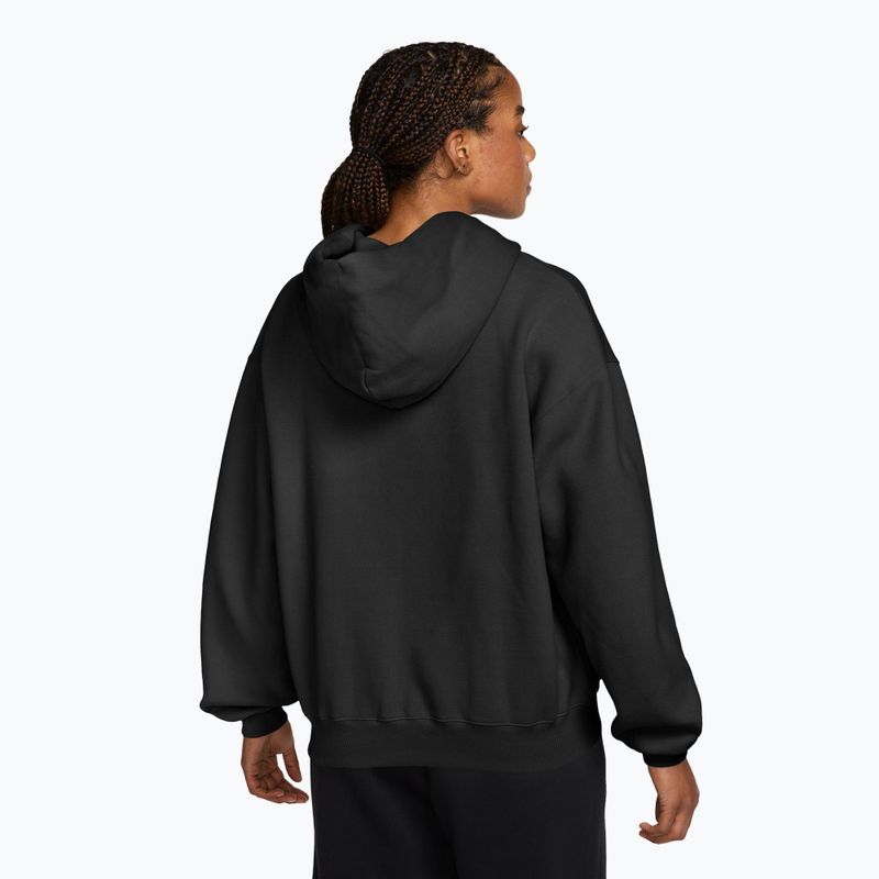 Moteriškas džemperis Nike Studio Fleece Medium Weight Oversized Full Zip total black/sail 2