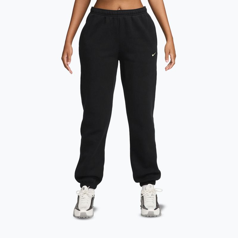 Moteriškos kelnės Nike Studio Fleece total black/sail