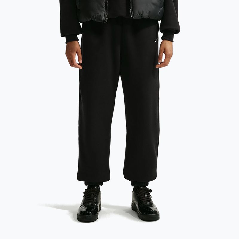 Moteriškos kelnės Nike Studio Fleece Medium Weight total black/sail