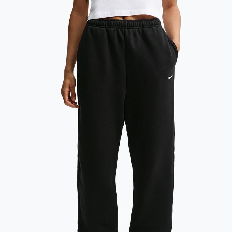Moteriškos kelnės Nike Studio Fleece Medium Weight total black/sail 5