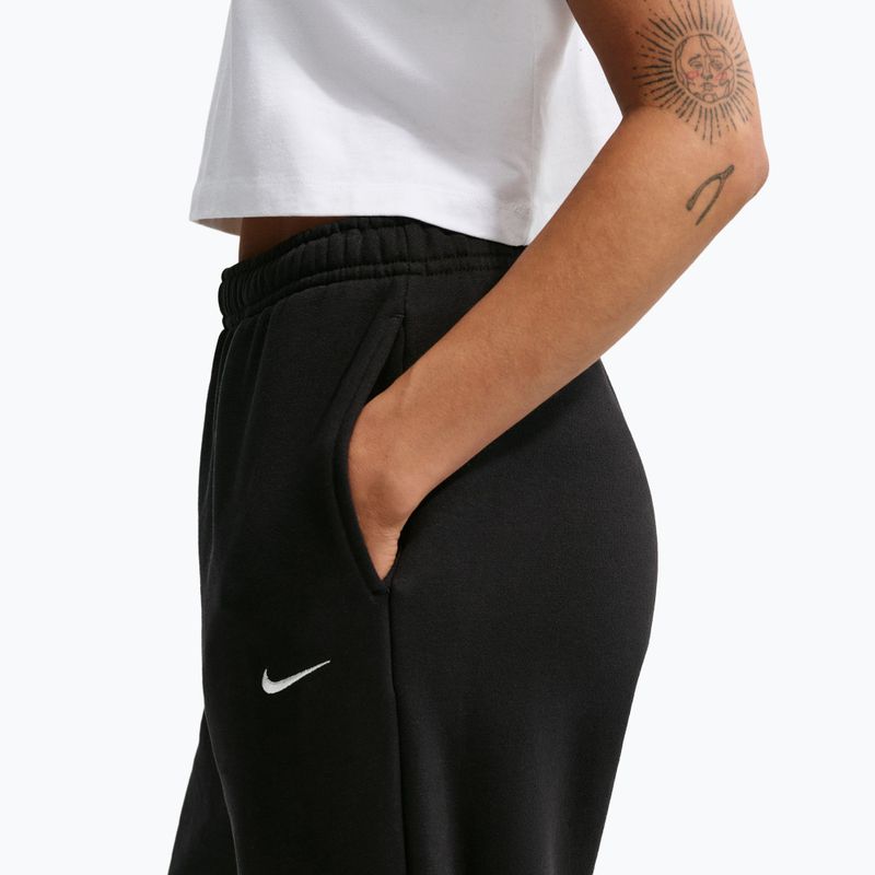 Moteriškos kelnės Nike Studio Fleece Medium Weight total black/sail 6