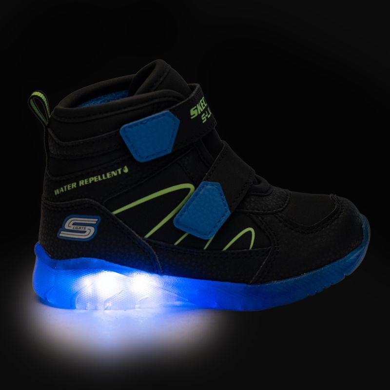 Vaikiški batai SKECHERS Illumi-Brights Splash Beams juodi/mėlyni/žali 8