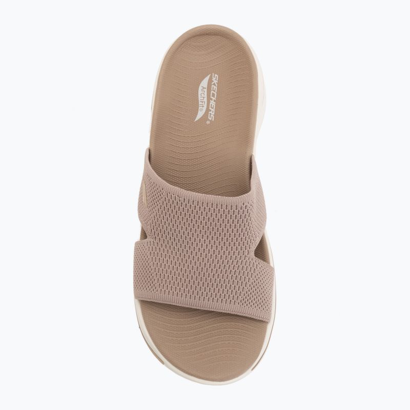 Moteriškos šlepetės SKECHERS Go Walk Arch Fit 2.0 Dakota brown 5
