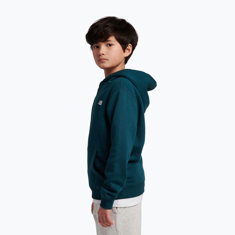 Vaikiškas džemperis New Balance Brush Back Small Logo Hoodie medusa green 4