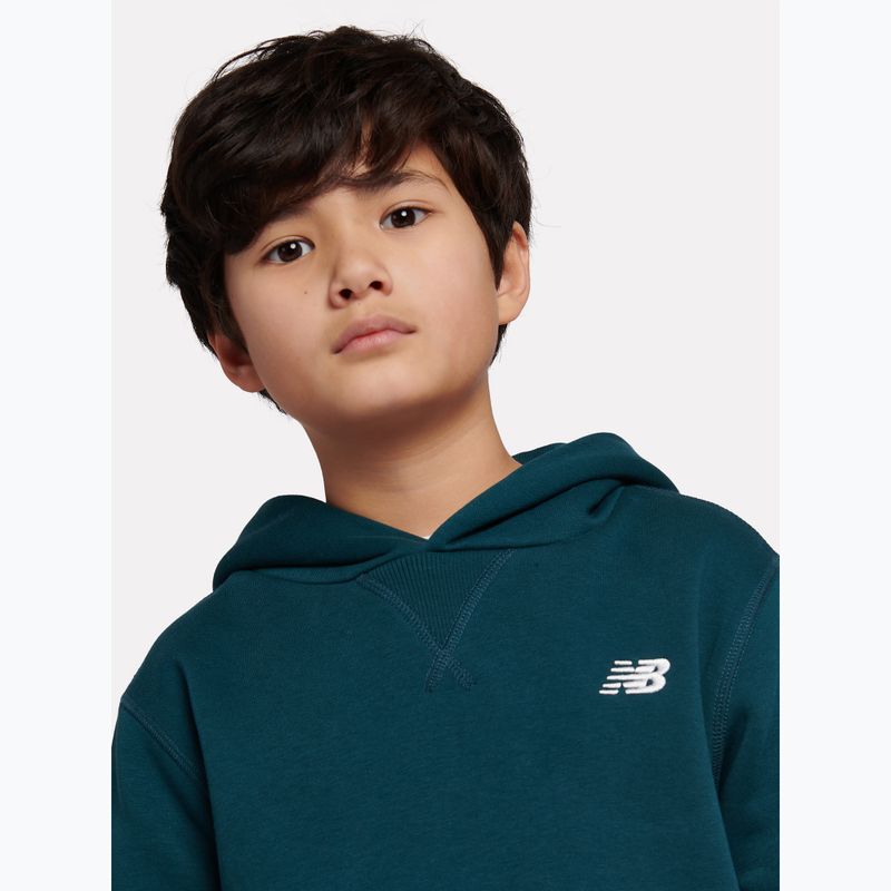 Vaikiškas džemperis New Balance Brush Back Small Logo Hoodie medusa green 5