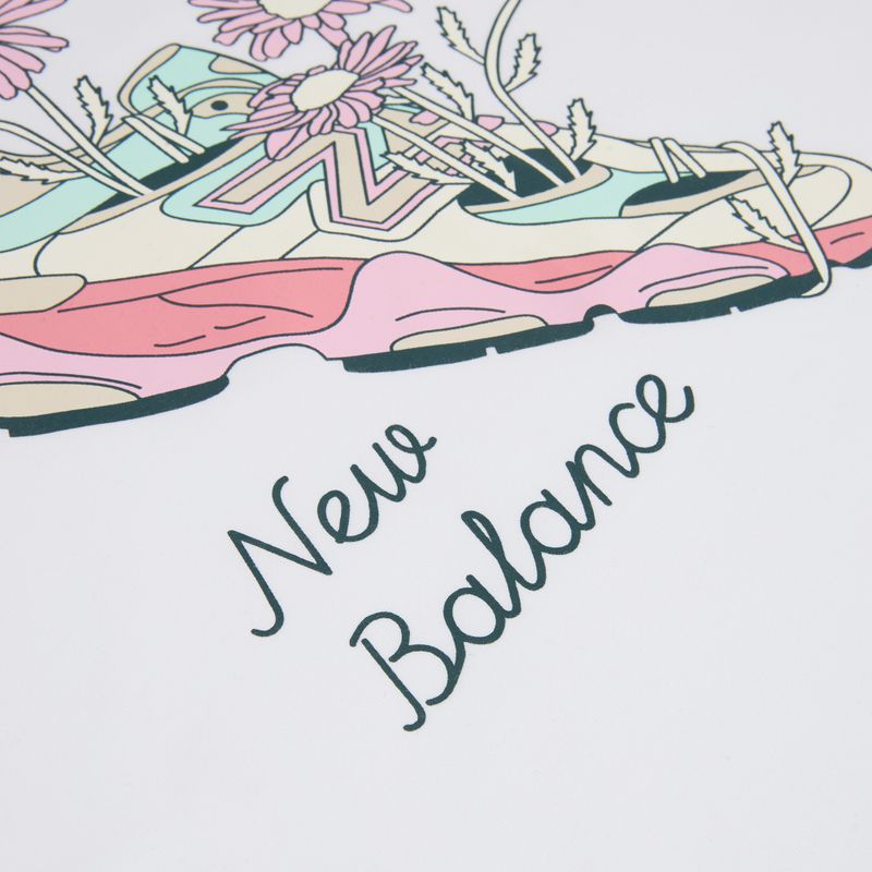 Vaikiškas komplektas New Balance Floral Shoe Graphic Tee and Legging nb bright white 6
