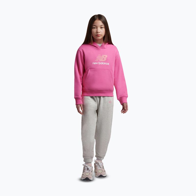 Vaikiškas džemperis New Balance FT Stacked Logo Hoodie pink satin 2