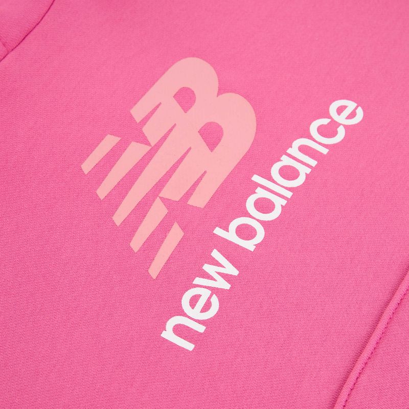 Vaikiškas džemperis New Balance FT Stacked Logo Hoodie pink satin 9