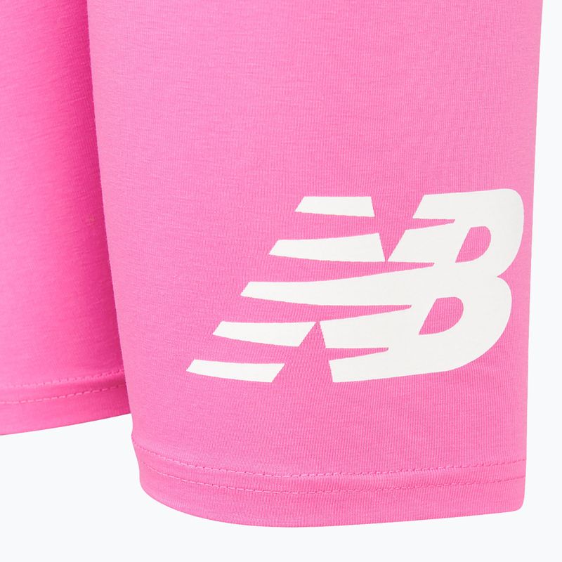 Vaikiški šortai New Balance Stacked Logo Cycle pink satin 4