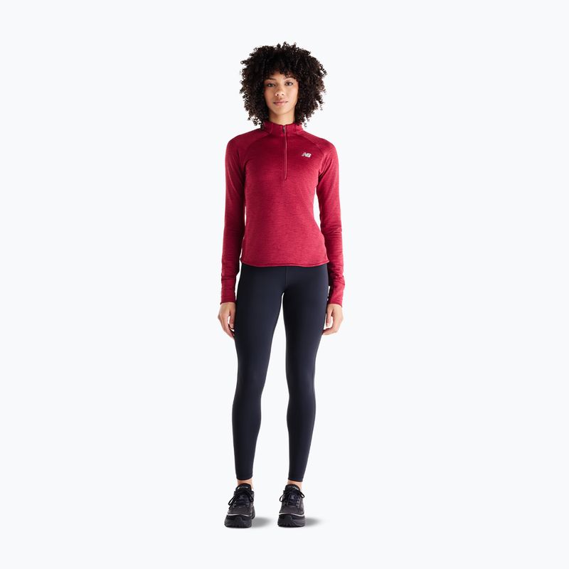 Moteriški bėgimo marškinėliai su ilgomis rankovėmis  New Balance Athletics Heat Grid 1/2 Zip podium red 2