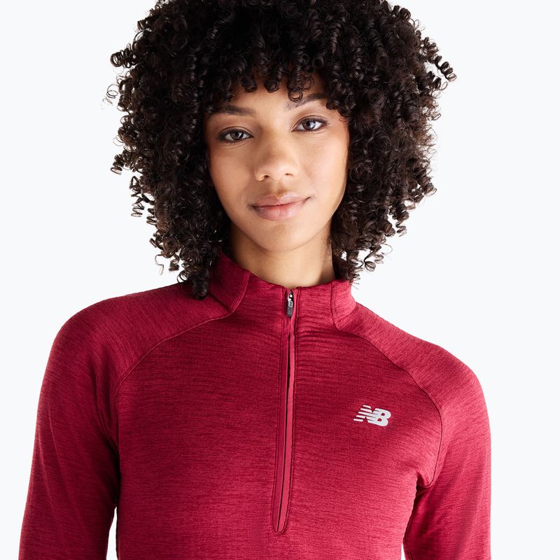 Moteriški bėgimo marškinėliai su ilgomis rankovėmis  New Balance Athletics Heat Grid 1/2 Zip podium red 4