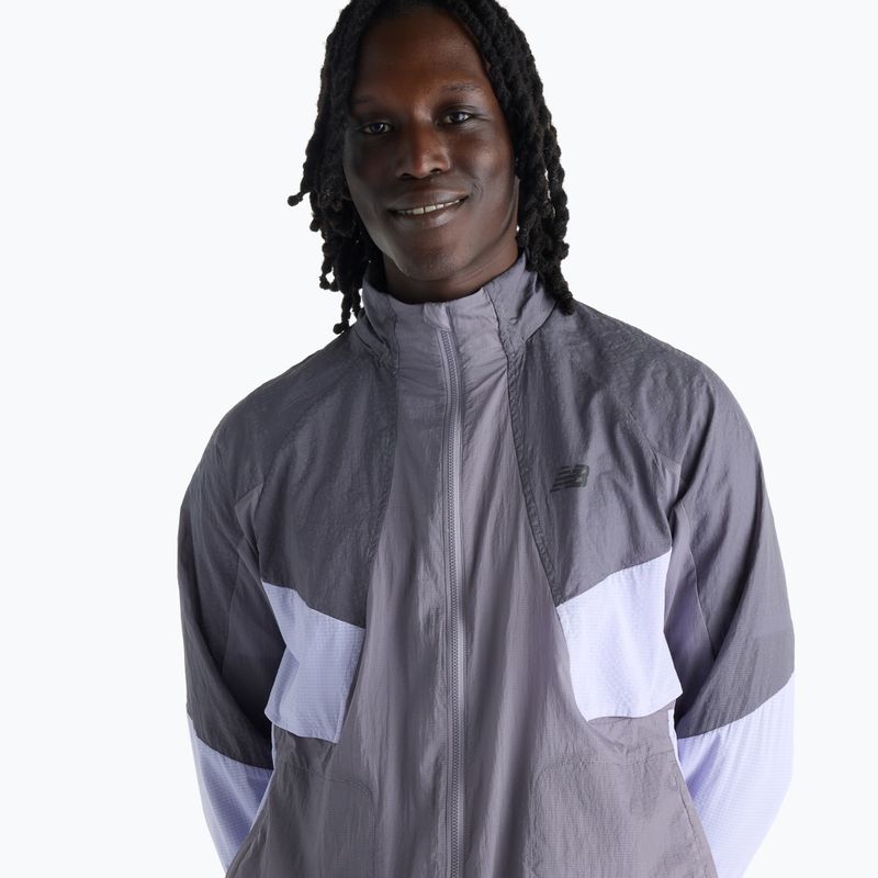 Vyriška bėgimo striukė New Balance Reflective RC Jacket off-line grey/smoked violet 4