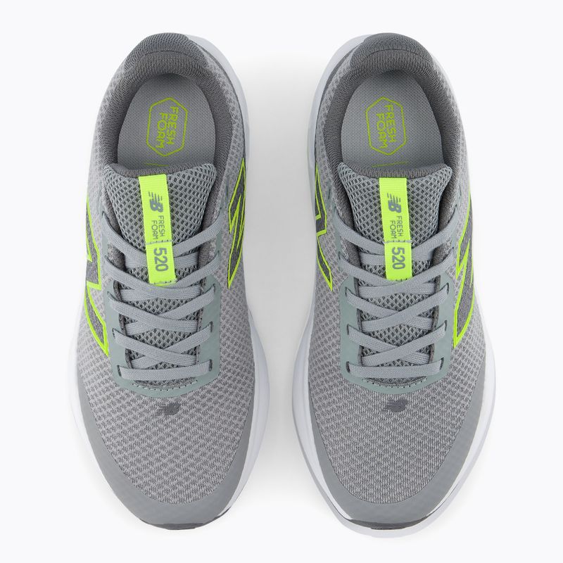 Vaikiški bėgimo bateliai New Balance 520's Lace V9 grey matter/Ssate grey/alkaline green 7