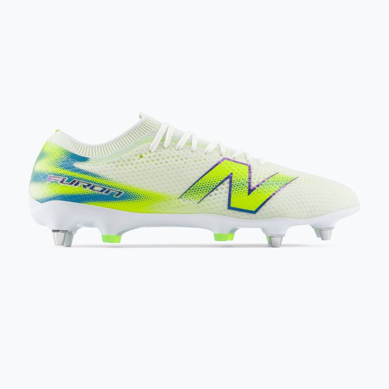 Futbolo bateliai New Balance Furon Pro V9 SG white/alkaline green 2