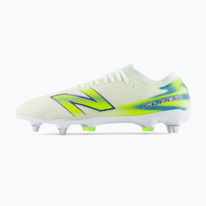 Futbolo bateliai New Balance Furon Pro V9 SG white/alkaline green 3