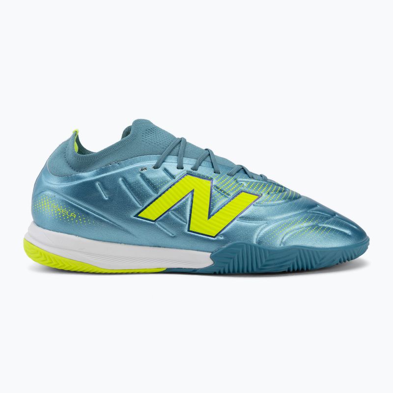 Futbolo bateliai New Balance Tekela Team Low V5 IN metallic blue/alkaline green/team navy 2