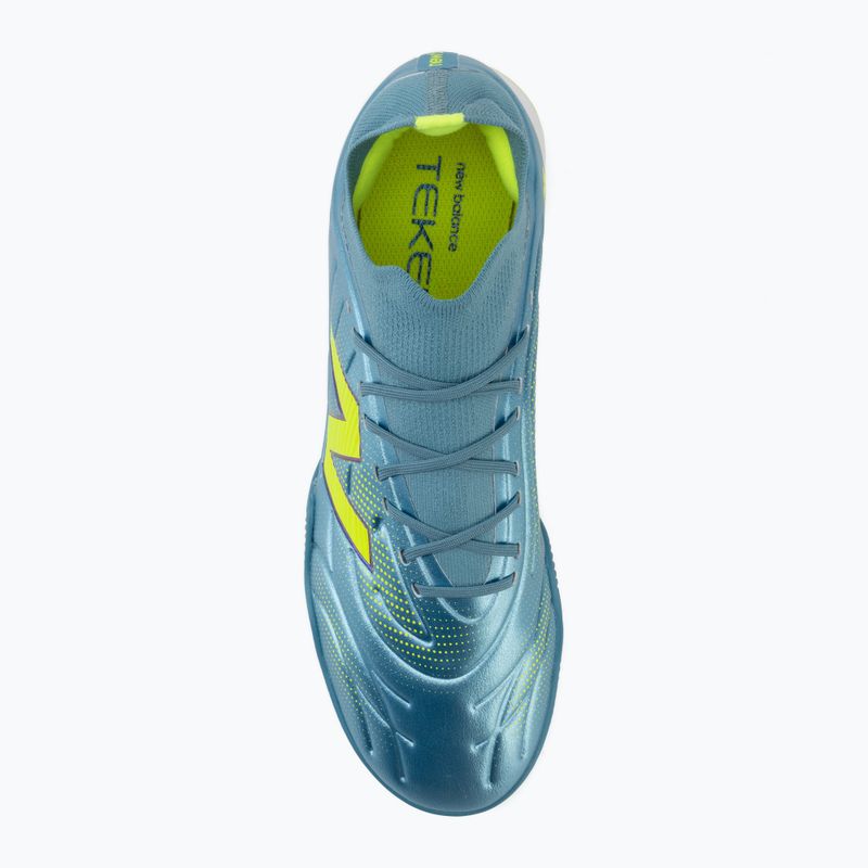 Futbolo bateliai New Balance Tekela Team Low V5 IN metallic blue/alkaline green/team navy 5
