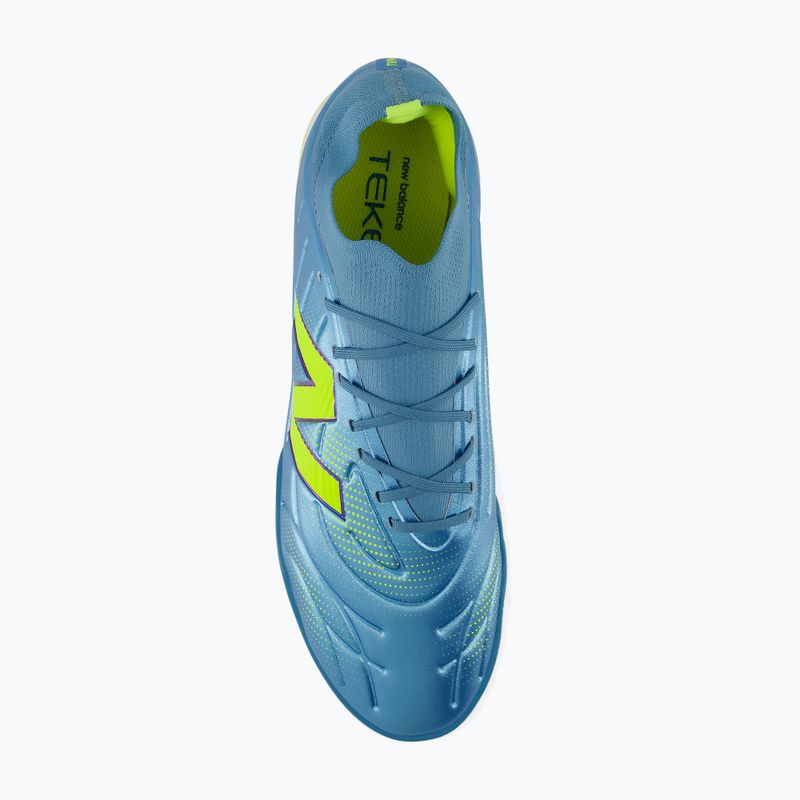 Futbolo bateliai New Balance Tekela Team Low V5 IN metallic blue/alkaline green/team navy 5
