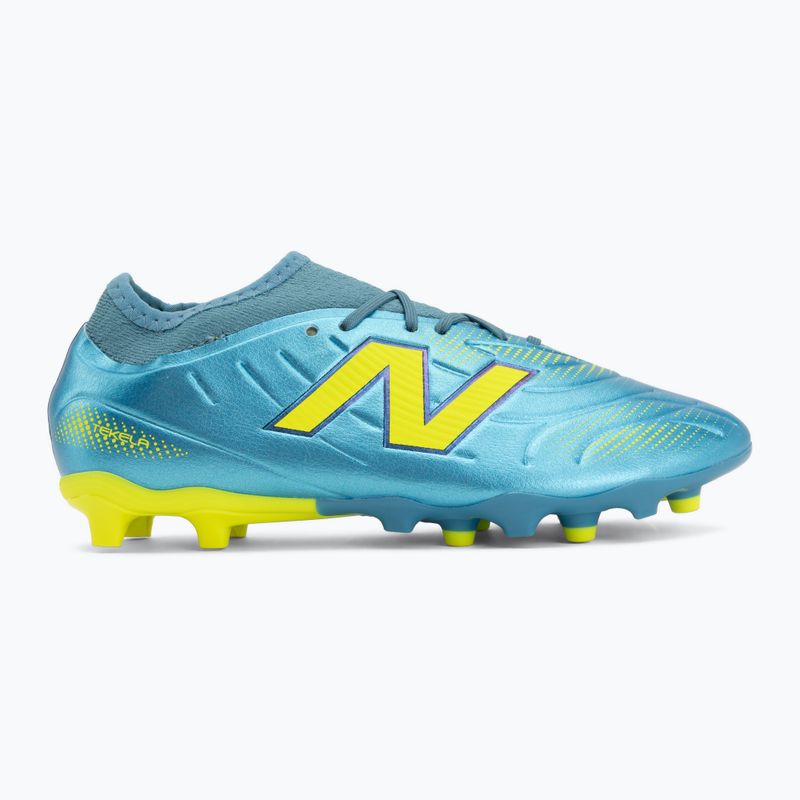 Vaikiški futbolo bateliai New Balance Tekela Team V5 FG metallic blue/alkaline green 2