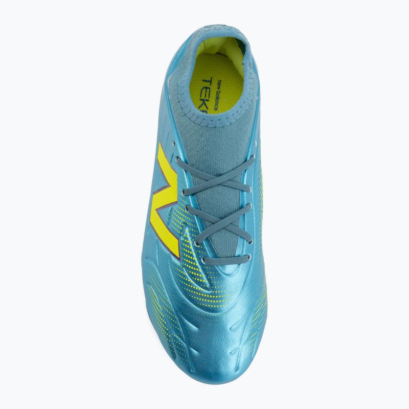 Vaikiški futbolo bateliai New Balance Tekela Team V5 FG metallic blue/alkaline green 5