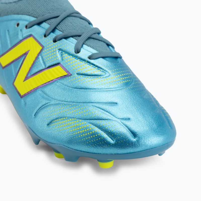 Vaikiški futbolo bateliai New Balance Tekela Team V5 FG metallic blue/alkaline green 7